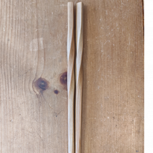 1 Pair - Bamboo Wooden Spiral Twist Pattern Chopsticks